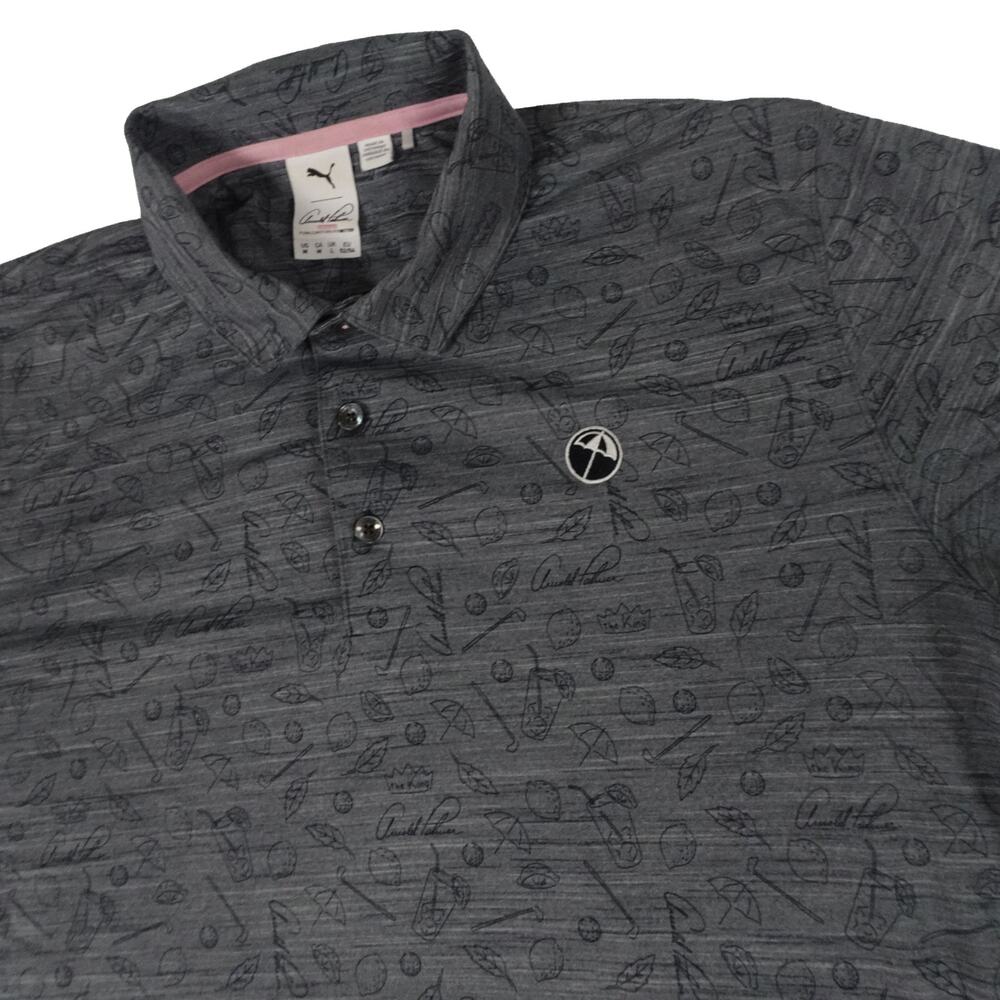 Arnold Palmer PUMA The King Drink Umbrella Performance Golf Polo Men's Medium